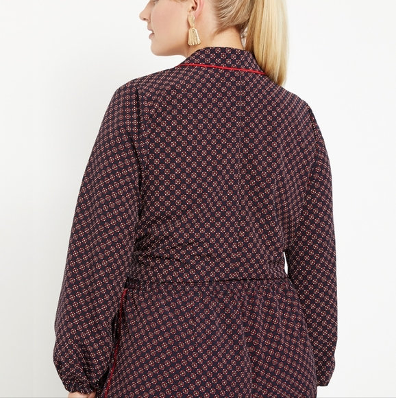 Pajama style wrap crop top - Picture 4 of 4